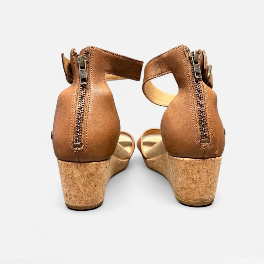 UGG Women's Brown Leather Sandals - Picture 3 of 8